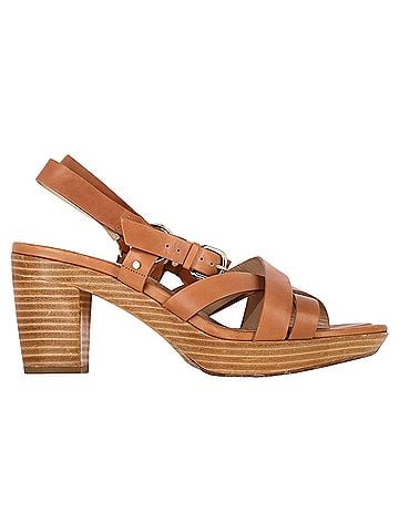 Fratelli Rossetti Fratelli Rossetti Block Sandal Heels in Brown Leather (view 1)
