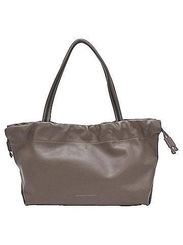 Brunello Cucinelli Brunello Cucinelli Monili Tote Bag in Brown Leather (view 1)