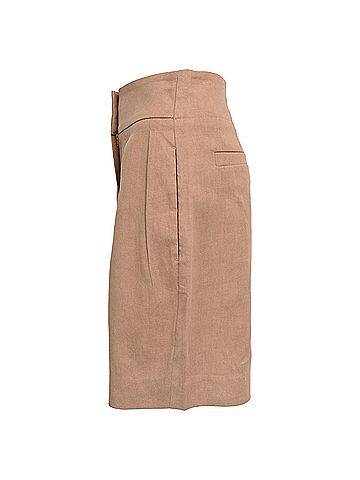 Brunello Cucinelli Brunello Cucinelli Pleated Shorts in Beige Polyester (view 2)