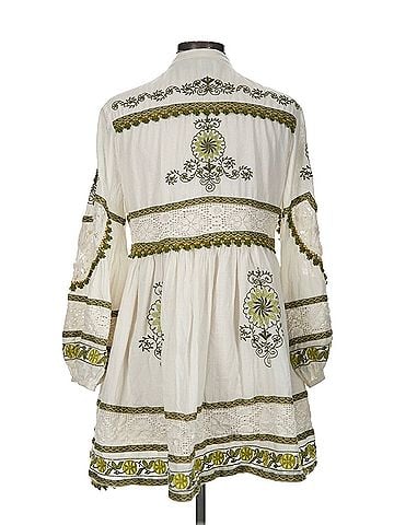 Maeve Long-Sleeved Embroidered Boho Mini Casual Dress (view 2)