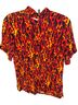 R13 Floral Multi Color Short Sleeve Button-Down Shirt Size L - photo 2