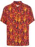 R13 Floral Multi Color Short Sleeve Button-Down Shirt Size L - photo 1