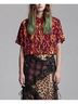 R13 Floral Multi Color Short Sleeve Button-Down Shirt Size L - photo 6