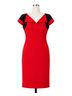 Shani 95% Polyester 5% Spandex 95% Polyester 5% Spandex 100% Polyester Red Black Cocktail Dress Size 6 - photo 1