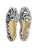 Ubuntu Graphic White Black Flats Size 6 - photo 4