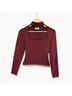 Aritzia Burgundy Long Sleeve Top Size M - photo 4