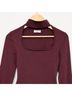 Aritzia Burgundy Long Sleeve Top Size M - photo 5