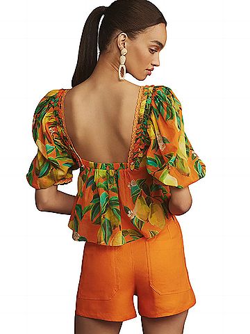 FARM Rio Short Sleeve Blouse (view 2)