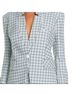 Veronica Beard Checkered-gingham Blue White Jacket Size 10 - photo 1