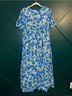 Sugarlips 100% Polyester 100% Rayon Floral Blue White Green Casual Dress Size XL - photo 4