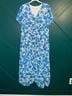 Sugarlips 100% Polyester 100% Rayon Floral Blue White Green Casual Dress Size XL - photo 3