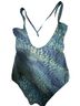 Miraclesuit Print Blue One Piece Swimsuit Size 14 (tall) - photo 2