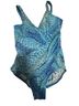 Miraclesuit Print Blue One Piece Swimsuit Size 14 (tall) - photo 1