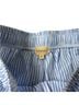 DONNI 100% Cotton Stripes Blue White Casual Pants Size XS - photo 4