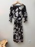 Sofia by Sofia Vergara Floral Black Brown White Purple Gold Casual Dress Size M - photo 7