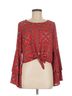 Altar'd State Floral Red Long Sleeve Blouse Size M - photo 1