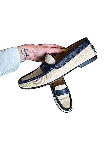 MADE IN ITALY TOD’S Raffia Loafer Boat Shoe Flats (view 2)