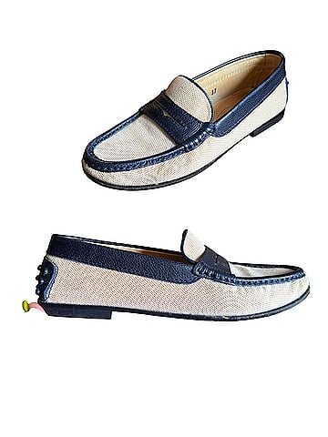 MADE IN ITALY TOD’S Raffia Loafer Boat Shoe Flats (view 1)