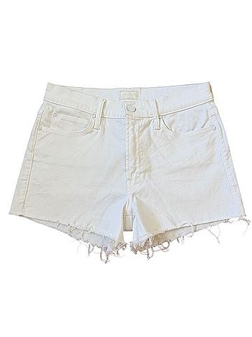 Mother The Charmer Fray Denim Shorts (view 1)