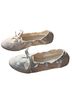 Vivaia 100% Satin Gold Ivory Flats Size 10 - photo 12