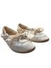Vivaia 100% Satin Gold Ivory Flats Size 10 - photo 4