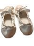 Vivaia 100% Satin Gold Ivory Flats Size 10 - photo 10