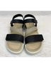 Ecco 100% Leather Black Brown Sandals Size 8 1/2 - photo 3