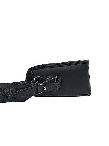 OFF-WHITE Off-White Diagonal Padded Binder Flap Shoulder Bag in Black Leather (view 2)
