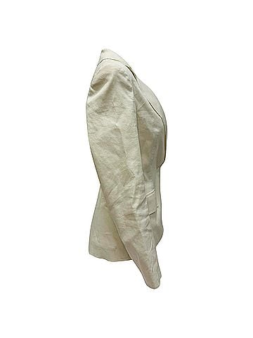 Lanvin Lanvin Single-Breasted Blazer in White Linen (view 2)
