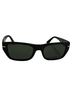Persol 100% Acetate Black Persol PO3307S Rectangular Sunglasses in Black Acetate Size L - photo 1