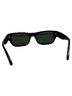 Persol 100% Acetate Black Persol PO3307S Rectangular Sunglasses in Black Acetate Size L - photo 3