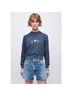 RE/DONE 100% Cotton Solid Blue Sweatshirt Size XS - photo 3