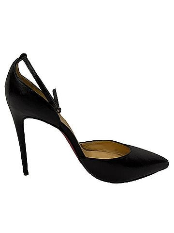 Christian Louboutin Christian Louboutin D'Orsay Pumps in Black Leather (view 1)