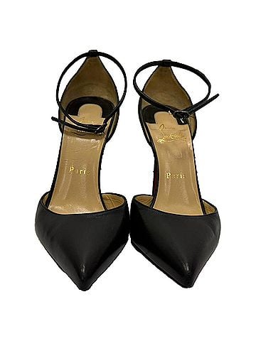 Christian Louboutin Christian Louboutin D'Orsay Pumps in Black Leather (view 2)