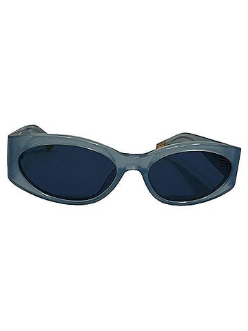 Jacquemus Jacquemus Les Lunettes Ovalo Sunglasses in Light Blue Acetate (view 1)