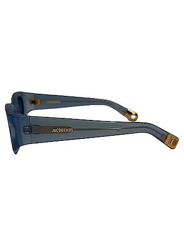 Jacquemus Jacquemus Les Lunettes Ovalo Sunglasses in Light Blue Acetate (view 2)