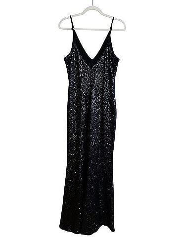 Dress the Population Black Sequins Gown Cocktail Dress (view 2)