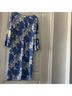 Glamour Floral Blue White Cocktail Dress Size 12 - photo 6