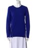 Sandro 90% Merino 10% Cashmere 100% Silk Solid Blue Pullover Sweater Size L - photo 1