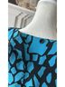 Sunshine Starshine 100% Polyester Print Blue Black Cocktail Dress Size 12 - photo 4