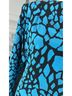 Sunshine Starshine 100% Polyester Print Blue Black Cocktail Dress Size 12 - photo 3
