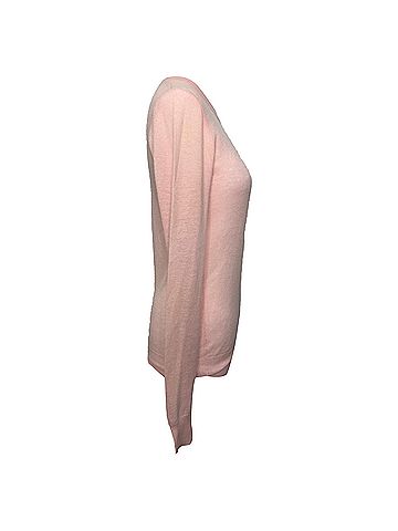 Joseph Joseph Knitted Crewneck Sweater in Pink Cashmere (view 2)