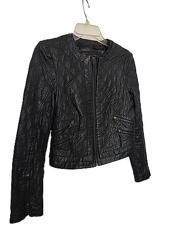 Zara Basic Leather Jacket (view 1)