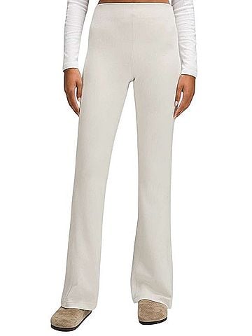 Lululemon Athletica Brushed Softstreme Ribbed Zip Flared Pant Fleece Pants (view 1)