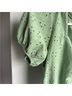 Discreet Green Short Sleeve Blouse Size M - photo 4