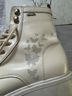 Velez 100% Leather Floral White Boots Size EU 38 - photo 8