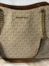 Michael Kors 100% Leather Print Brown Ivory Shoulder Bag One size - photo 6