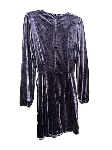 Yumi Kim Tie Me Over Slate Velvet Mini Cocktail Dress (view 2)