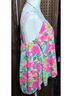 Nymphe 100% Polyester Floral Pink Green Yellow Sleeveless Turtleneck Size M - photo 4