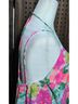 Nymphe 100% Polyester Floral Pink Green Yellow Sleeveless Turtleneck Size M - photo 3